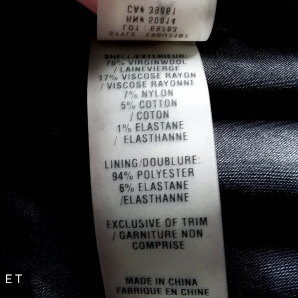 Elie Tahari Tweed Virgin Wool Blend Blazer Suit Jacket - Picture 9 of 9